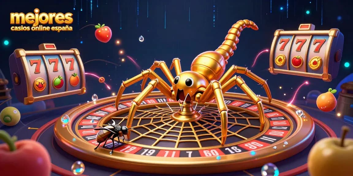Disfruta de una inolvidable experiencia en los mejores casinos online España con esta ilustración dinámica de un casino virtual.