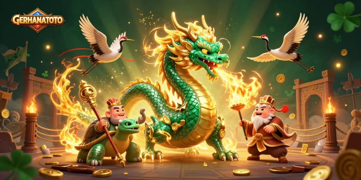 GERHANATOTO mempersembahkan ilustrasi 3D yang memukau dan memikat, memperlihatkan berbagai elemen bertema perjudian.