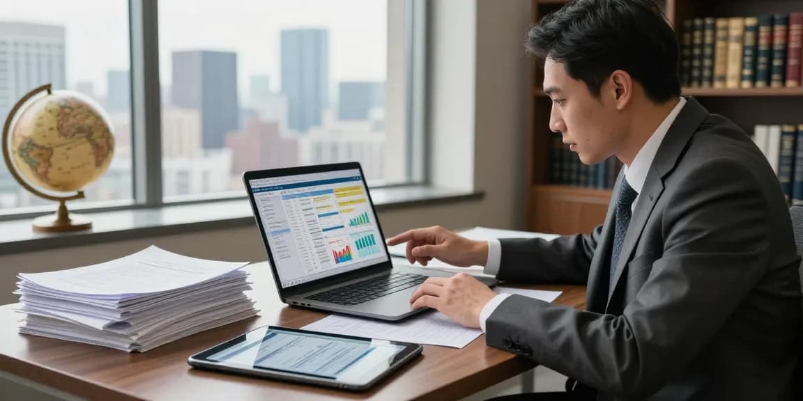Analyzing data for effective asset tracing in a professional office setting.