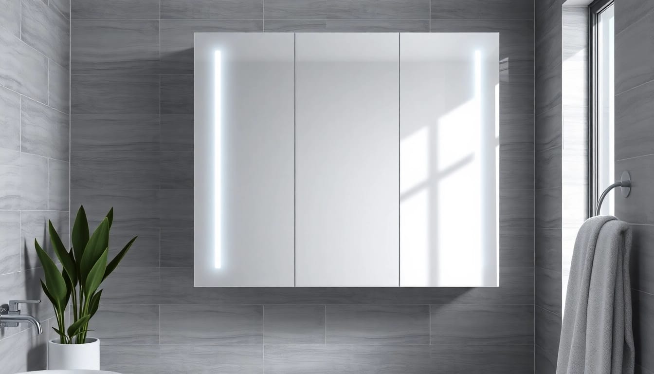 sonni Spiegelschrank im modernen Badezimmer mit LED-Beleuchtung und eleganten Details