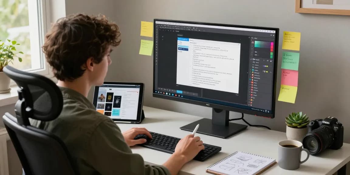 Developer using the 截图工具 in a modern workspace with annotated screenshots.