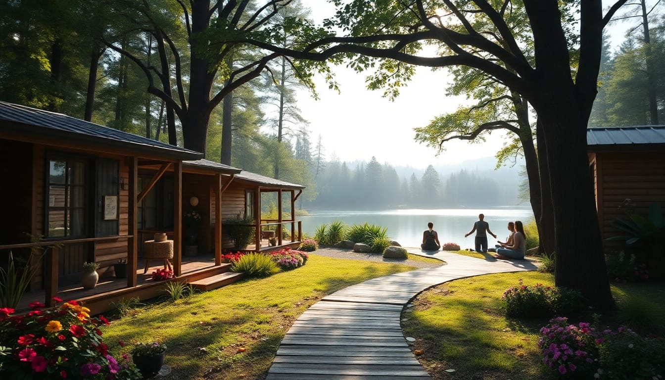 Experience a breathtaking wellness retreat with tranquil surroundings and serene activities.