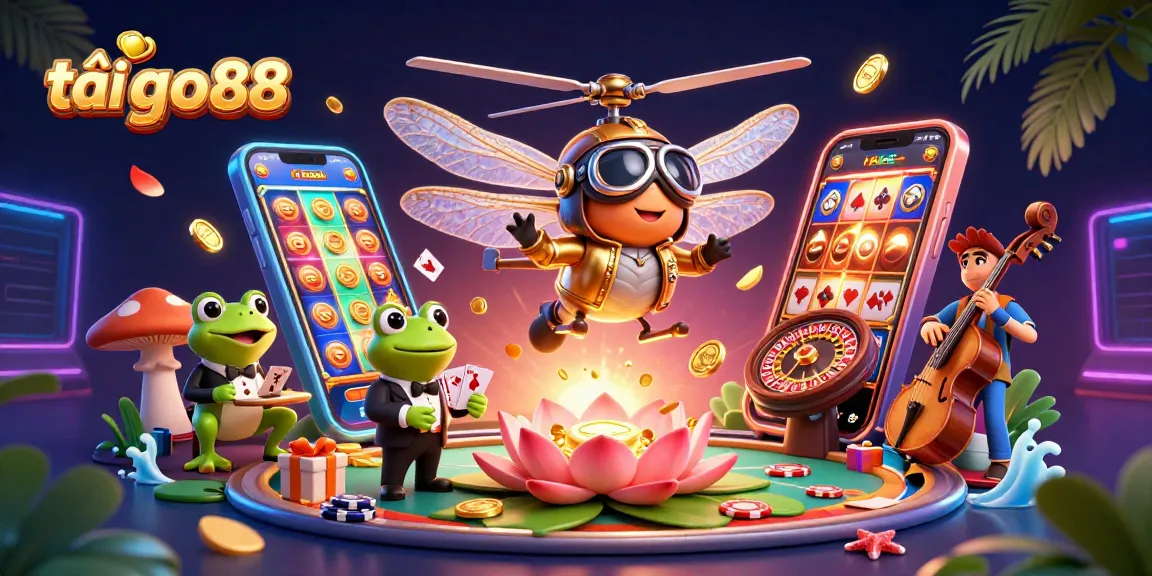Engage with exciting games at tải go88, featuring vibrant casino scenes and colorful gaming elements.