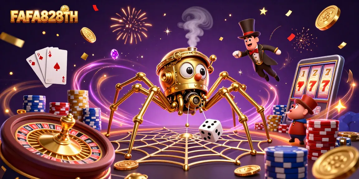 Experience exhilarating moments with FAFA828TH's captivating jackpot scene illustrated in 3D.