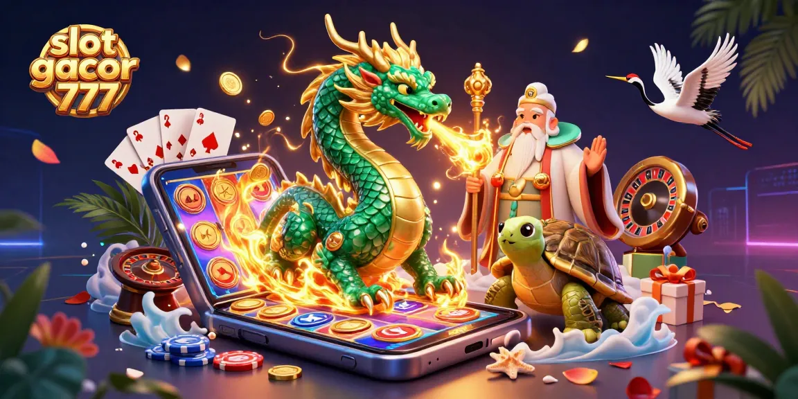 Engage with slot gacor 777 in a vibrant scene featuring dynamic characters and casino elements.