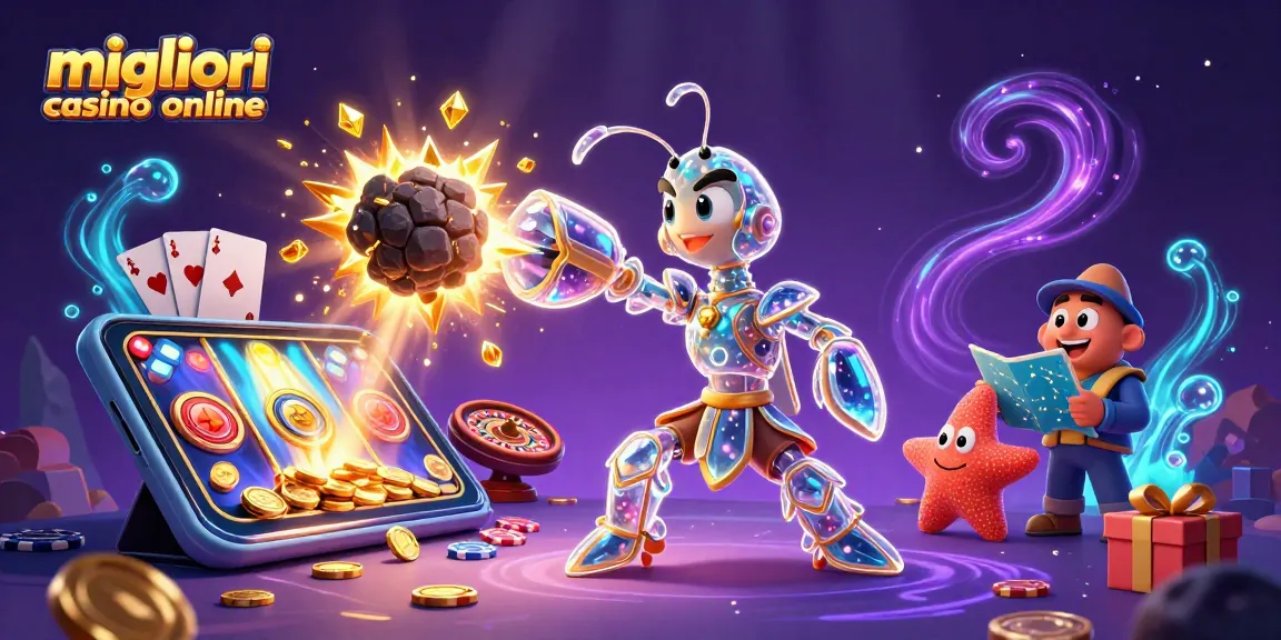Migliori casino online: esplora le slot e i giochi da tavolo in un'affascinante illustrazione 3D