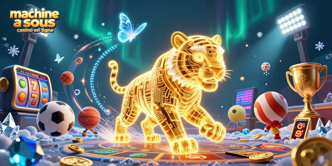 Jouez aux machines à sous casino en ligne avec le tigre doré et des éléments de jackpot captivants.