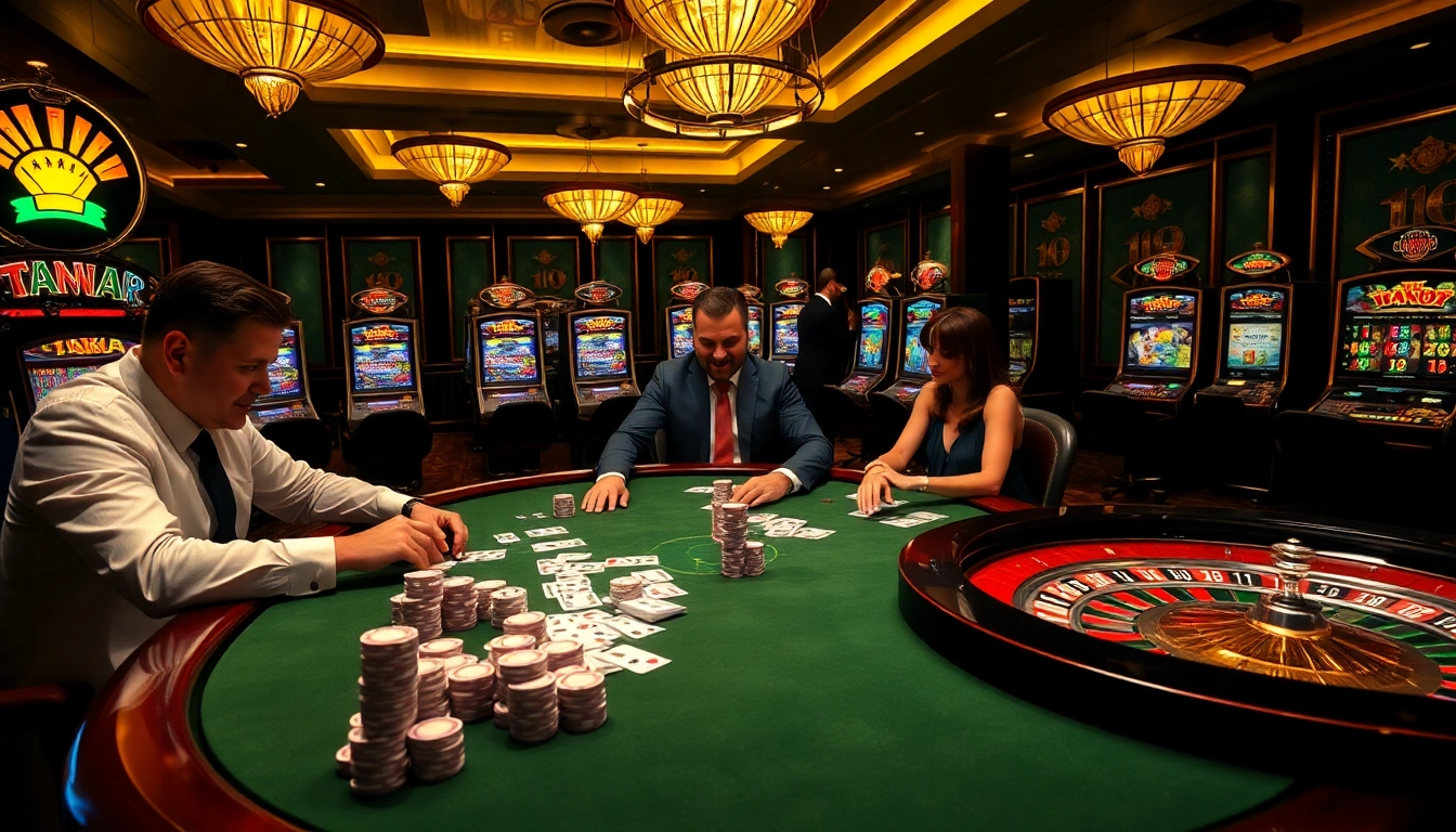 Jouez à un poker captivant dans un lieu luxueux, incarnant l'essence du casino en ligne français 2026.