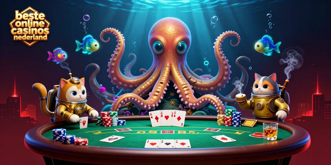Experience the thrill with beste online casinos nederland featuring an epic kraken and diving cat scene.