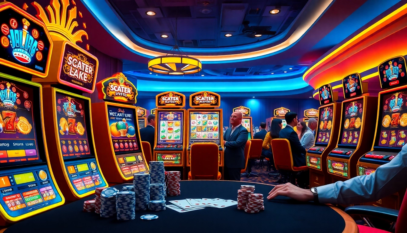 Experience thrilling gameplay with slot scatter hitam as players engage in vibrant casino action.
