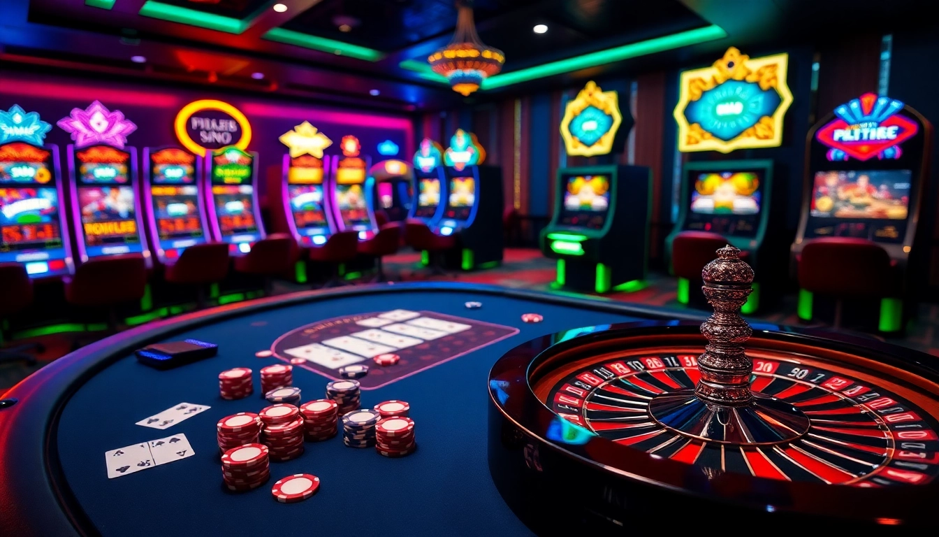 Vivez l'excitation du casino en ligne France avec des jetons de poker vibrants et des roues de roulette.