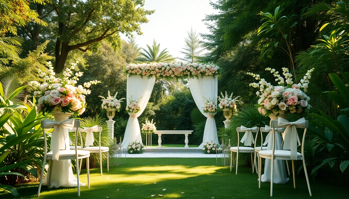 Stunning Weddings Venue with vibrant decor and greenery for a romantic celebration.