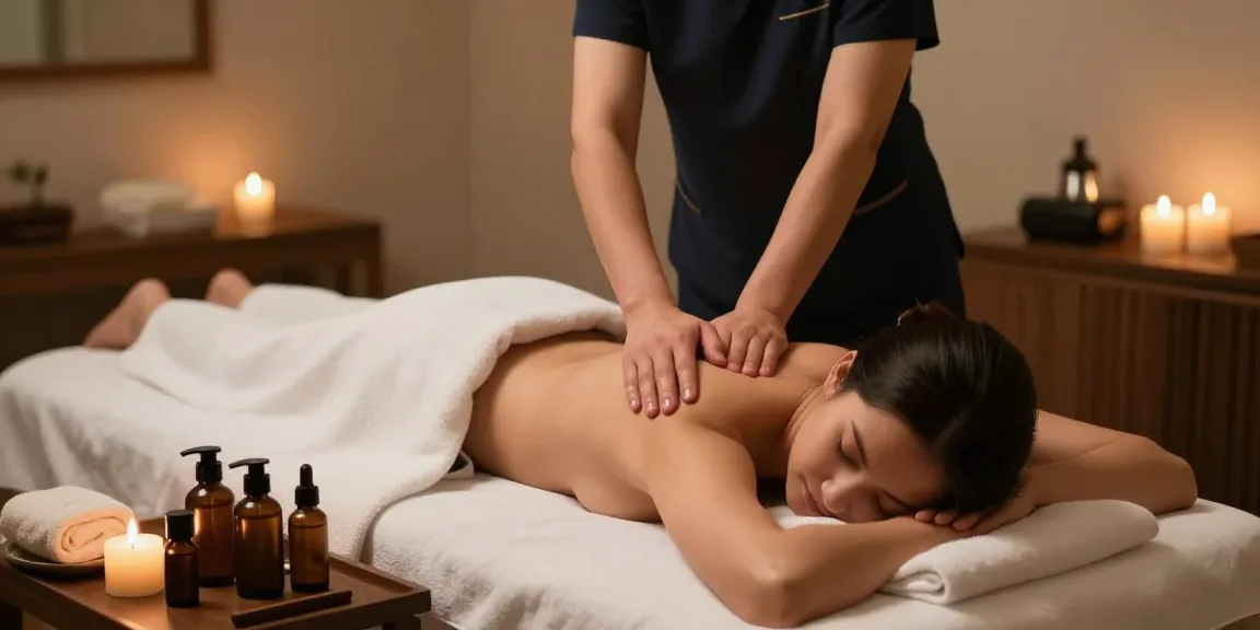 Swedish massage therapy at makangs.com, showcasing a tranquil spa setting with a professional therapist and serene ambiance.