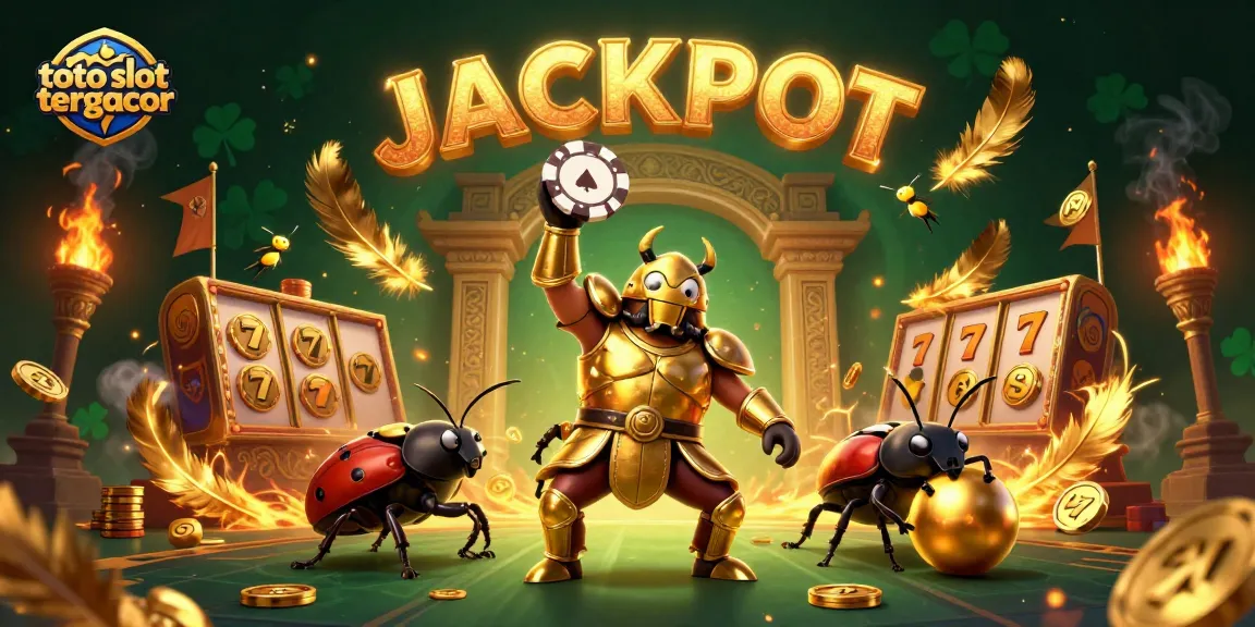 Win big at toto slot tergacor with this vibrant 3D illustration showcasing a thrilling casino scene with winning elements.