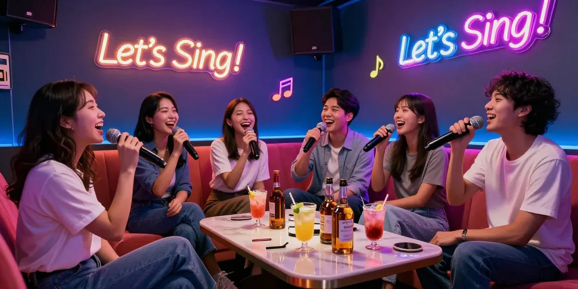 Engaging 제주도유흥 karaoke experience with friends enjoying drinks and singing in a vibrant room.