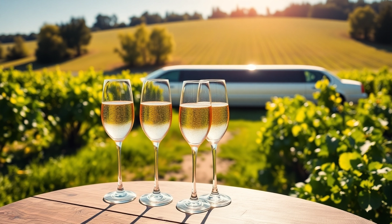 Experience luxury with limo wine tasting tours surrounded by vineyards and sparkling wine.