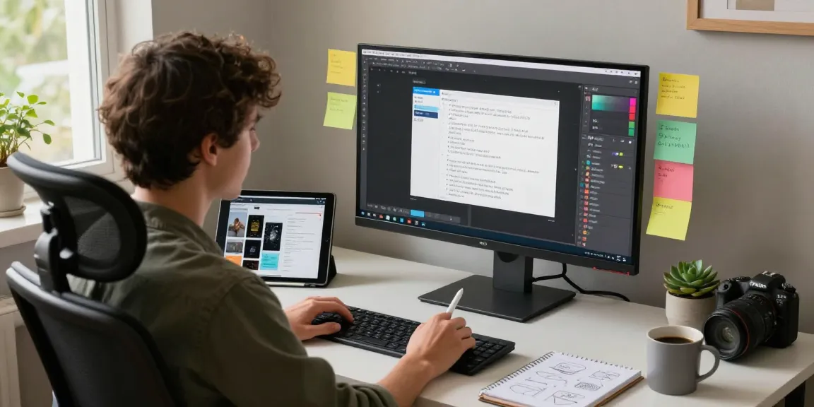 Developer using the 截图工具 in a modern workspace with annotated screenshots.
