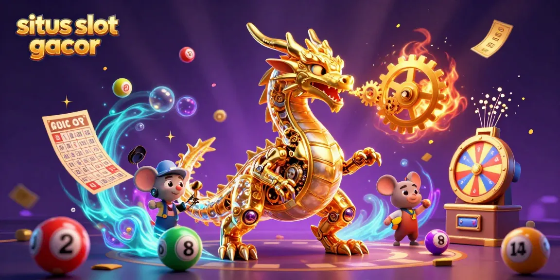Experience the excitement of situs slot gacor gaming with a vibrant scene showing a golden dragon and dynamic game elements.