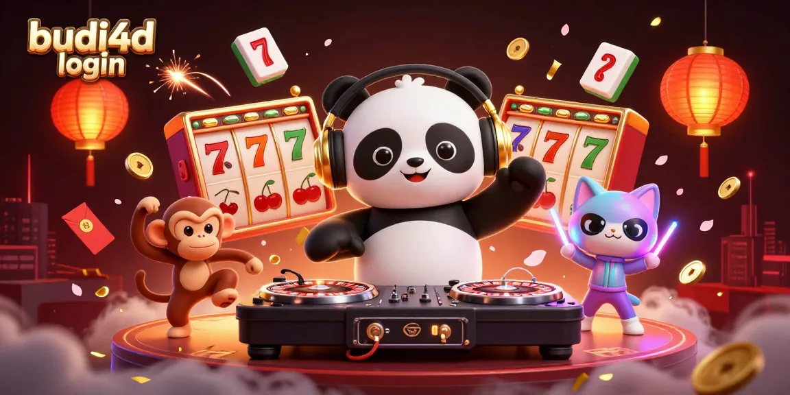 Engage with the exciting budi4d login scene featuring animated characters in a lively casino setting.