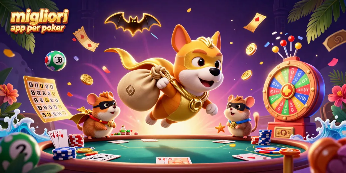 Gioca alle migliori app per poker con personaggi animati e elementi di gioco dinamici.