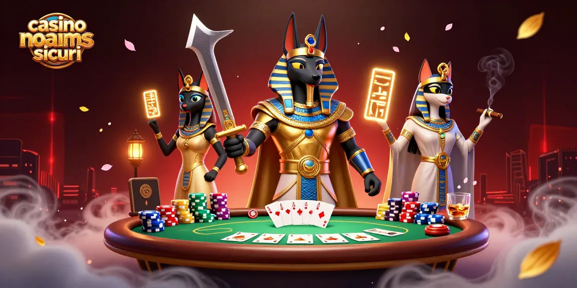 Gioca nei casino non aams sicuri con Anubi e Bastet mentre animali sacri decorano l'azzardo.