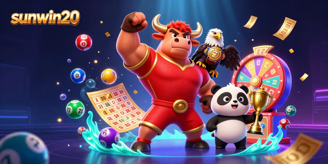 Experience thrilling wins with sunwin20 in a lively lottery scene filled with vibrant game elements.