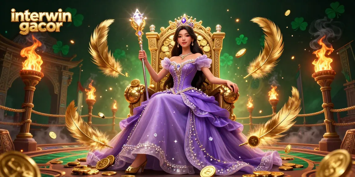 Experience the thrill of interwin gacor as you spin the reels with vibrant casino elements in this dynamic scene.