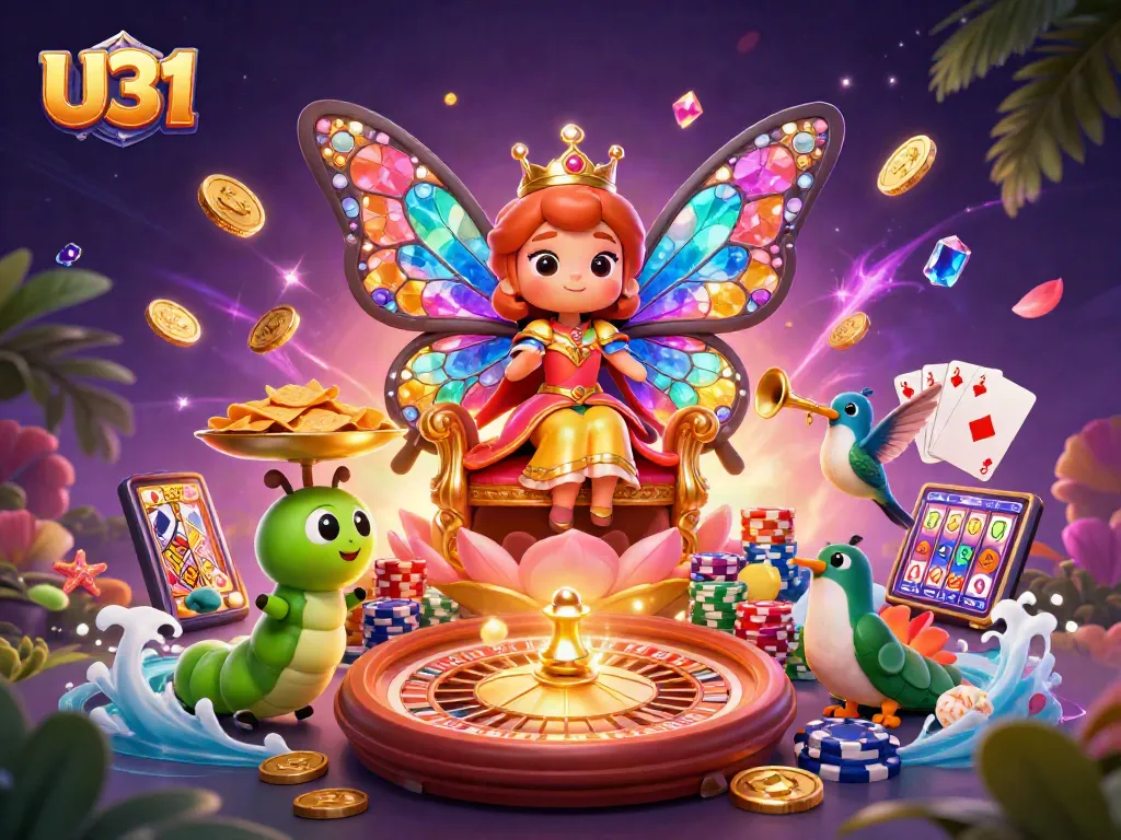 Engage in thrilling gameplay with U31, featuring vibrant casino elements and a magical atmosphere.