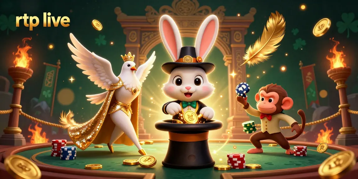 Experience the excitement of rtp live gaming in this vibrant, dynamic 3D casino scene.