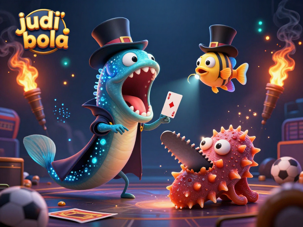Engage with judi bola strategies in a vibrant underwater casino scene showcasing thrilling sports betting action.