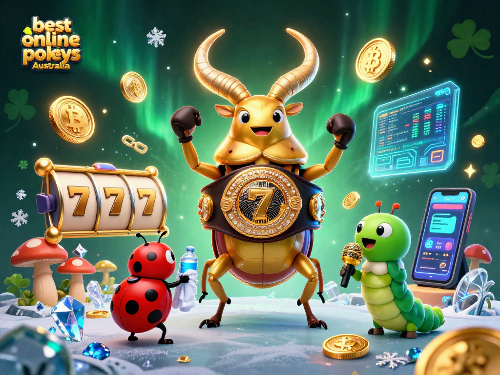 Engage the slots action with the best online pokies Australia illustrated in vibrant 3D.