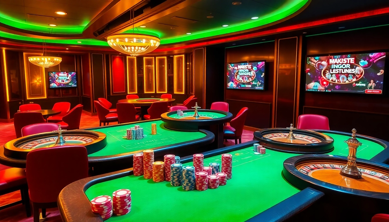 Vivez l'adrénaline du casino en ligne Français 2026 avec des tables vibrantes, des jetons et des roues de roulette.