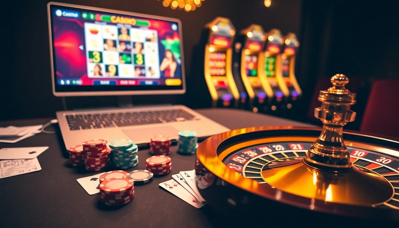 Découvrez l'excitation du meilleur casino en ligne France avec des scènes de poker et de roulette de luxe.