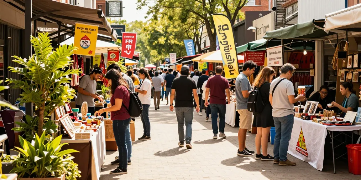 Vibrant urban shopping scene showcasing diverse shoppers and local crafts on https://forumup.org/shop/search.php?ca_id=&addr1=&addr2=&addr3=&schKeyword in a bustling marketplace.