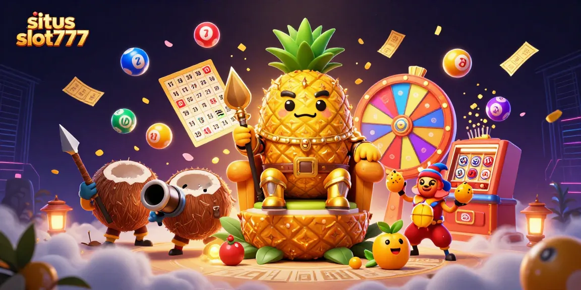 Experience the excitement of situs slot777 with colorful game elements and characters in a vibrant casino scene.