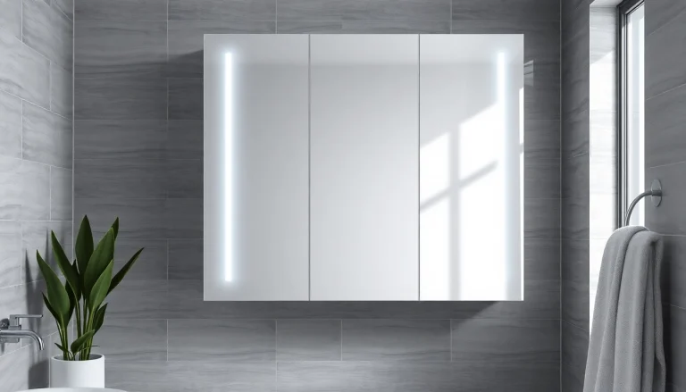 sonni Spiegelschrank im modernen Badezimmer mit LED-Beleuchtung und eleganten Details