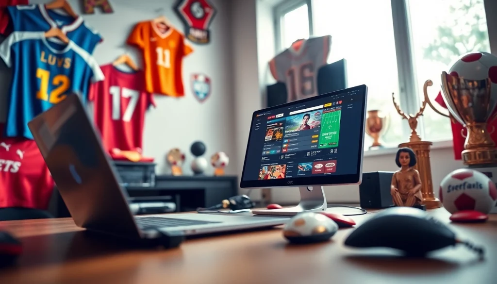 Explore the best sportsbooks Mexico with a vibrant sports betting setup showcasing excitement.