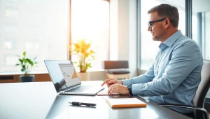 카드현금화의 방법을 논의하는 전문가의 모습, 현대적 사무실 배경