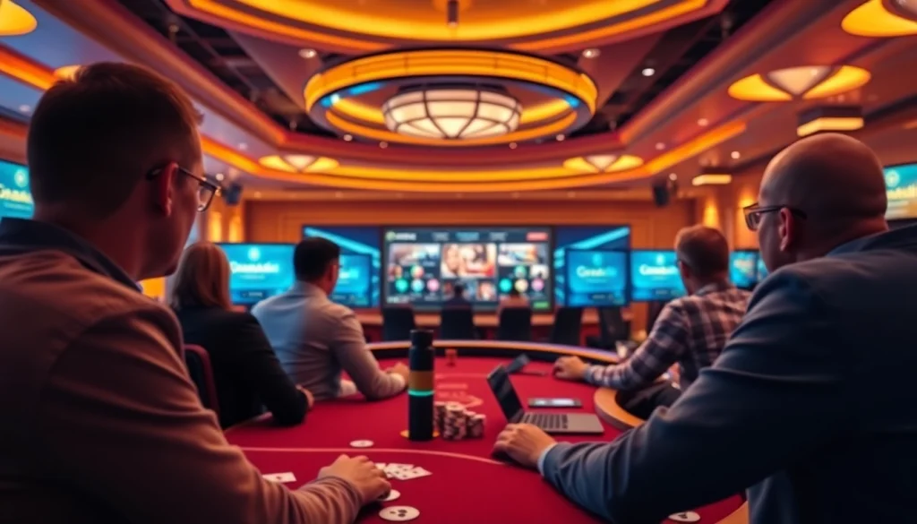 Engage with Canada casinos online at an exciting virtual gambling scene featuring players and live dealers.