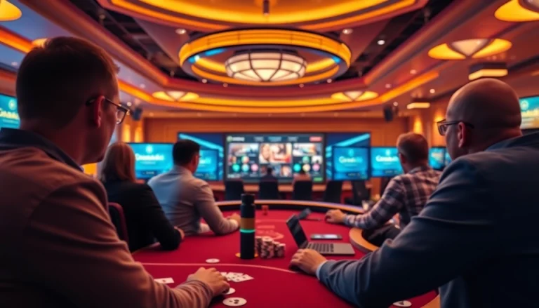 Engage with Canada casinos online at an exciting virtual gambling scene featuring players and live dealers.