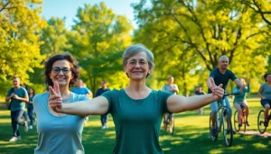 Promote your healthspan through active lifestyles in a vibrant park setting.