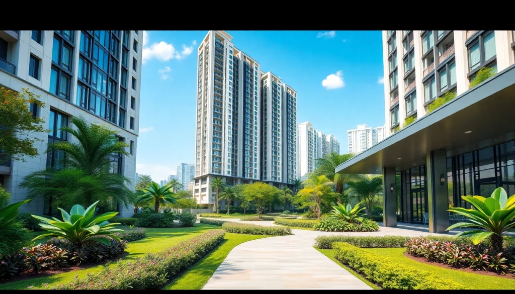 Prominent tampines ec condominium complex blending luxury and greenery in an urban setting.