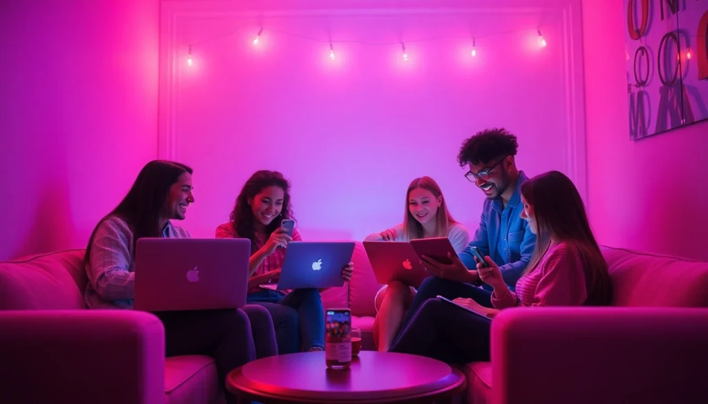 Engaging sex chat environment featuring diverse users connecting online.