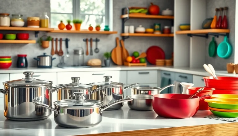 Shop for premium kitchenware NZ in a well-organized, vibrant kitchen atmosphere.
