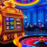 Play slot zeus with excitement at a luxurious casino, featuring themed symbols and plush settings.