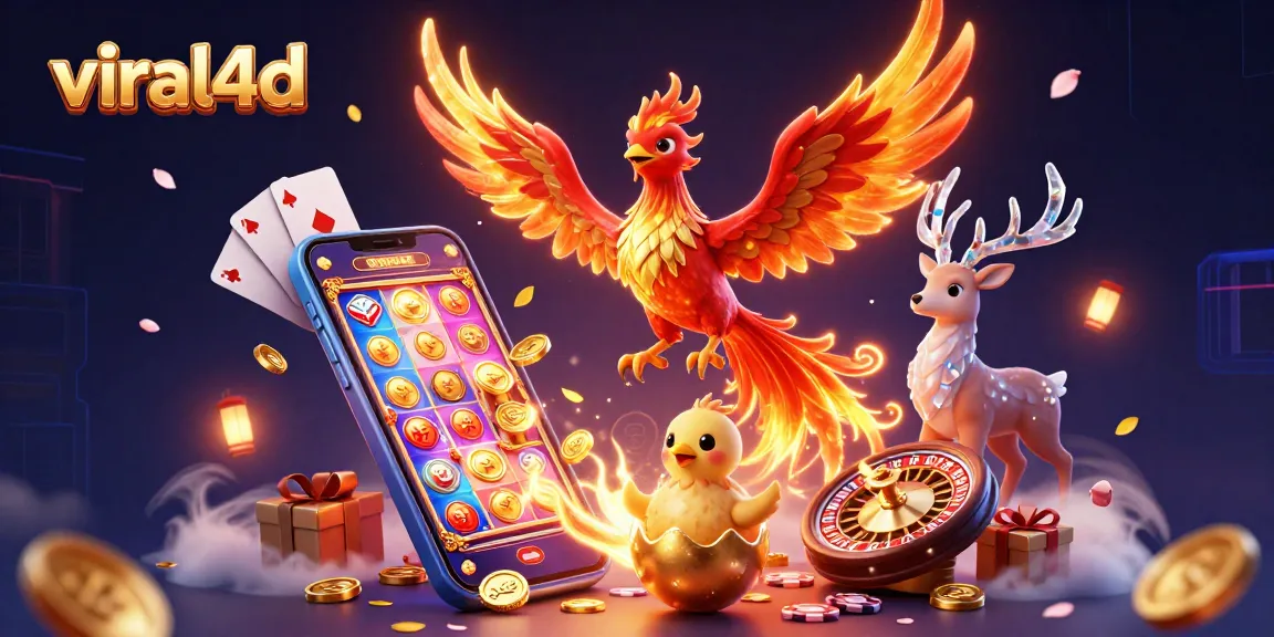 Experience the thrill of viral4d with dynamic 3D casino elements featuring a phoenix and engaging slot game action.