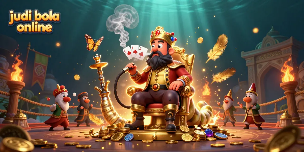 Experience the excitement of judi bola online with immersive gambling elements in this vibrant scene.